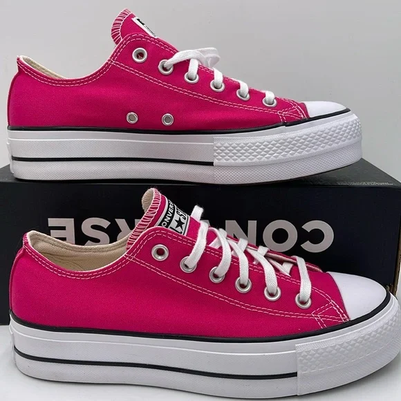 Converse WMNS CTAS LIFT OX
CERISE PINK/WHITE/BLACK A11539F Platforms Sneakers - Picture 2 of 16